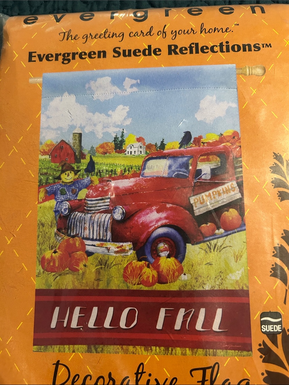 Evergreen Decorative Fall Flag